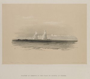 Ägypten und Nubien, Band I: Statuen von Memnon, Theben, 1846 von Louis Haghe