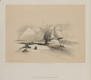 Ägypten und Nubien, Band I: Die Große Sphinx, Pyramiden von Gizeh, 1846 von Louis Haghe
