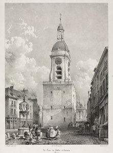 Malerische und romantische Reisen im alten Frankreich, Picardie: Der Glockenturm von Amiens von Louis Haghe