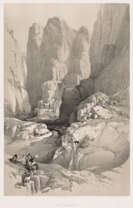 Das Heilige Land, Syrien, Idumäa, Arabien, Ägypten & Nubien (Bd. III): Eingang zu Petra von Louis Haghe