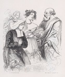 Die zwei Schwestern der Barmherzigkeit aus den gesammelten Werken von Béranger von Louis Henri Brevière, Cesar Auguste Hebert