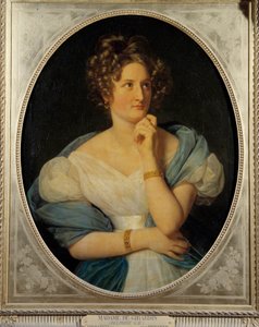 Porträt der französischen Schriftstellerin Delphine Gay (1804-1855), Madame Emile de Girardin
