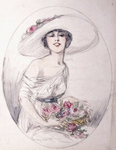 Mädchen mit Blumenstrauß