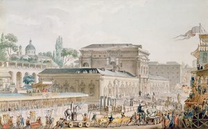Antiquitäten, die in Herculaneum gefunden und ins Museum von Neapel transportiert wurden, ca. 1782 von Louis Jean Desprez
