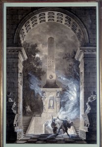 Szenografie: Dekorprojekt von Jean Louis Desprez für das Stück „Semiramis“ von Voltaire von Louis Jean Desprez