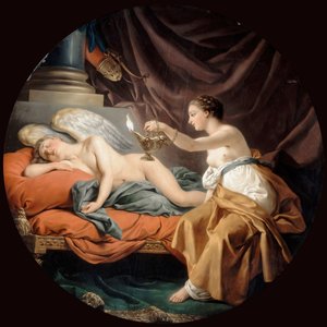 Psyche überrascht den schlafenden Amor