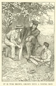 Illustration für Tom Browns Schulzeit (Gravur) von Louis John Rhead