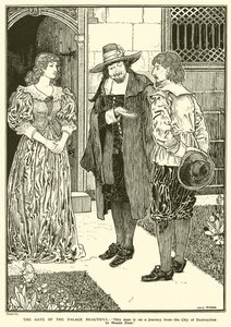 Das Tor des schönen Palastes (Gravur) von Louis John Rhead