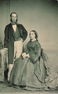Maximilian von Habsburg-Lothringen und Charlotte von Sachsen-Coburg-Gotha, Kaiser und Kaiserin von Mexiko, vor ihrer Abreise nach Mexiko, 1864 von Louis Joseph Ghemar