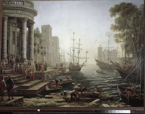 Hafen mit der Einschiffung der Heiligen Ursula