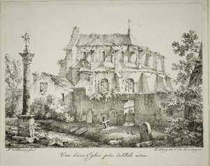 Ansicht einer Kirche in der Nähe von l