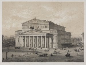 Bolshoi - Das Bolschoi-Theater in Moskau, von Louis Julien Jacottet (1806-?)
