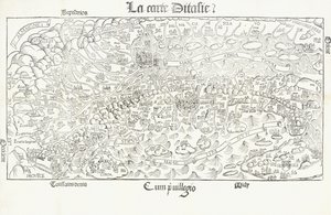 Die Karte von Italien, ca. 1830