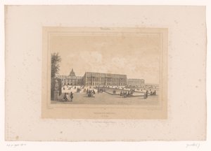 Blick auf das Schloss von Versailles aus den Gärten von Louis Julien Jacottet