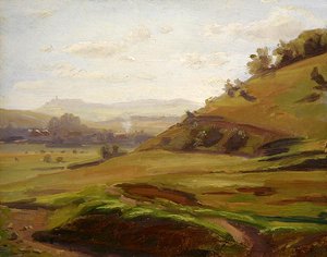 Blick vom Hang des Doernberg in Richtung Burghasungen von Louis Kolitz