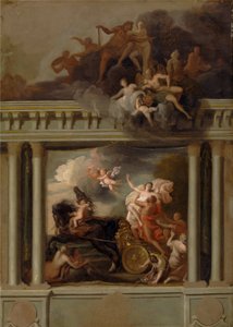 Der Raub der Proserpina, Entwurf für die Treppe des Devonshire House, London