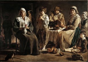 Eine Bauernfamilie im Inneren von Louis le Nain