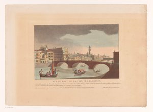 Ansicht der Ponte Santa Trinita in Florenz von Louis Lecoeur