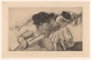 Zwei Ballerinas an einer Ballettstange