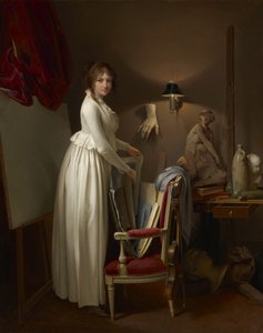 Die Frau des Künstlers in seinem Atelier, ca. 1795-99