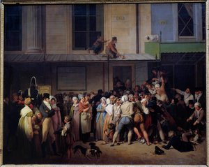 Der Eingang zum Theater der zweideutigen Komik bei einer freien Vorstellung von Louis Leopold Boilly