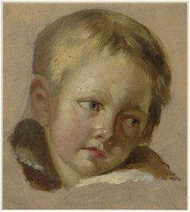 Skizze eines Kinderkopfes mit hellblondem Haar von Louis Léopold Boilly (rejected attribution)