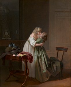Louis-Léopold Boilly - Zwei junge Frauen küssen sich von Louis Leopold Boilly