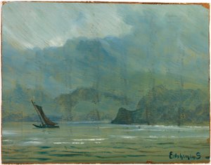Blassblaue Landschaft von Louis M. Eilshemius