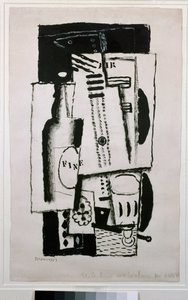Stillleben, Studie für ein Glasgemälde von Louis Marcoussis