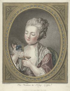 Büste einer jungen Frau, die Kaffee trinkt von Louis Marin Bonnet