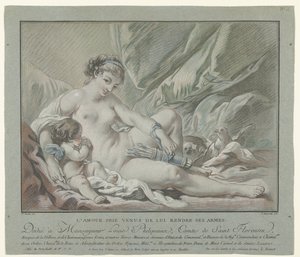 Cupido bittet Venus, ihm seine Pfeile zurückzugeben