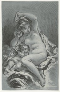 Venus und Cupido
Venus und Amor auf einem Delphin