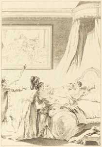 Der bestrafte Gascogner von Louis Michel Halbou and Antoine Jean Duclos after Jean Honoré Fragonard