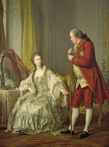 Porträt des Marquis de Marigny und seiner Frau, Marie-Francoise Constance Julie Filleul von Louis Michel van Loo