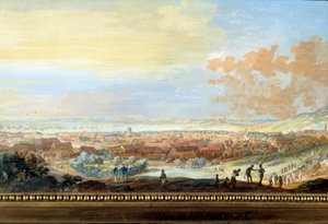 Ansicht der Stadt Cap Français (Cap de la République) vom Hügel in Santo Domingo. Detail. Gemälde von Louis Nicolas Van Blarenberghe (1716-1794) 1779. La Rochelle, Musée du Nouveau Monde von Louis Nicolas van Blarenberghe