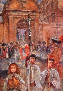 Feierliche Prozession in Frejus zu Ehren des heiligen Leonce