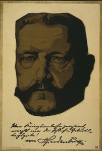 Porträt von Generalfeldmarschall Paul von Hindenburg von Louis Oppenheim
