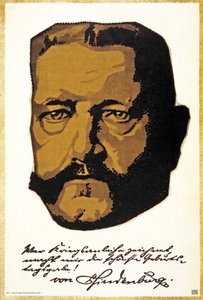 Porträt von Generalfeldmarschall Paul von Hindenburg, veröffentlicht in München, 1917 von Louis Oppenheim