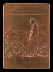 Frankreich trauert um den Präsidenten der Republik [Rückseite], 1894 von Louis Oscar Roty
