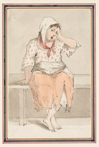 Studie einer sitzenden Frau von Louis Philippe Boitard