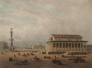 Börse in Sankt Petersburg, Ende der 1840er Jahre von Louis Pierre Alphonse Bichebois