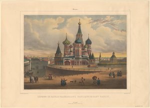Die Basilius-Kathedrale in Moskau von Louis Pierre Alphonse Bichebois