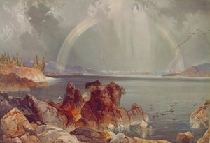 Yellowstone-See, ca. 1875 von Louis Prang