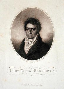Ludwig van Beethoven, graviert von Blasius Hofel, 1814