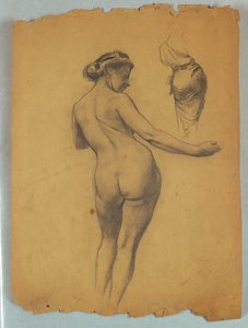 Studie einer stehenden nackten Figur