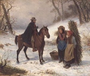 Schneeszene von Louis Simon Lassalle