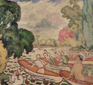 Boote im Bois de Boulogne von Louis Valtat