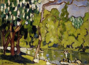 Boote auf dem See im Bois de Boulogne von Louis Valtat