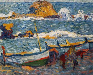Der Streik in Llanca, Spanien von Louis Valtat