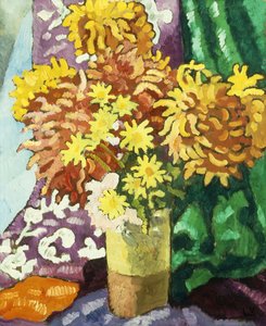 Vase mit Dahlien